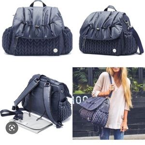 Happ Brand Levy Denim Backpack Diaper Bag